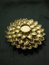 Load image into Gallery viewer, Brass Lotus Tealight Holder (Large) - The India Craft House 