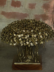 Brass Sculpture - Banyan Tree (Large) - The India Craft House