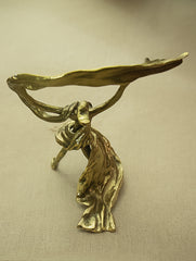 Brass Sculpture - Swirling Lady - The India Craft House