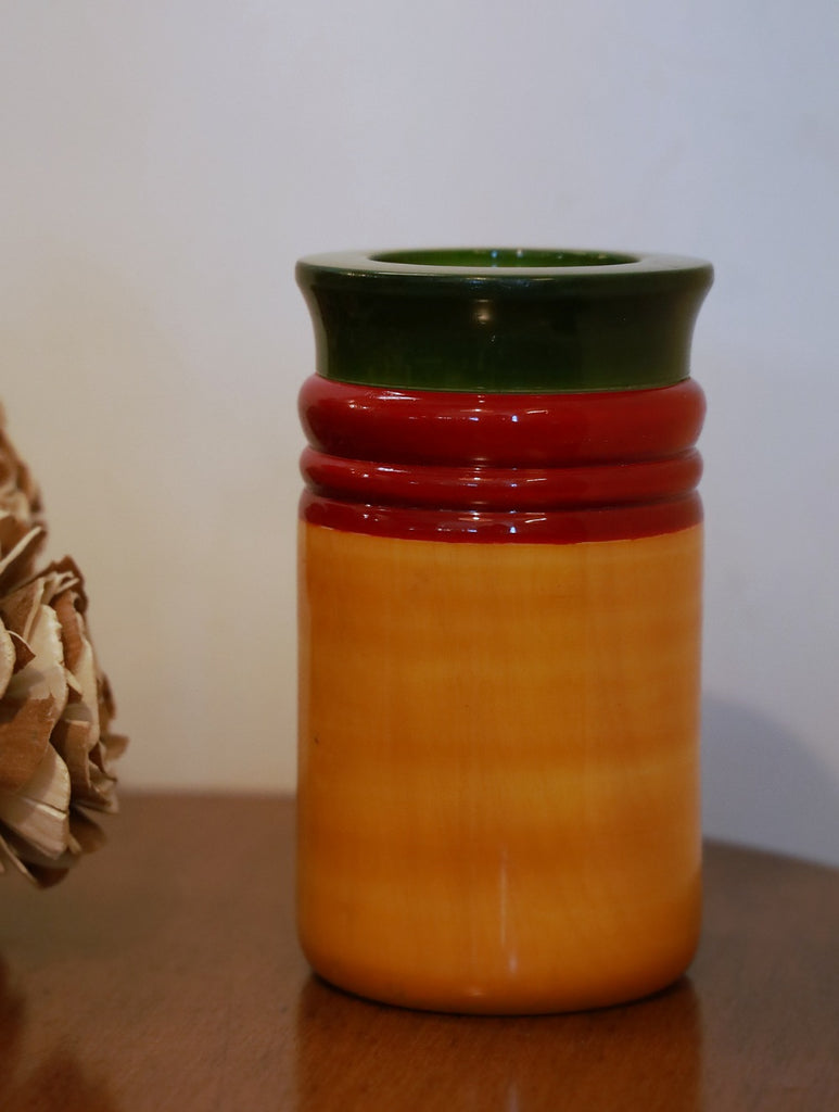 Channapatna Wood Craft - Utility Jar, Yellow