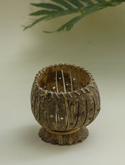 Coconut Craft Tea Light Holder - Lines and Dots
