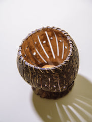 Coconut Craft Tea Light Holder - Lines and Dots