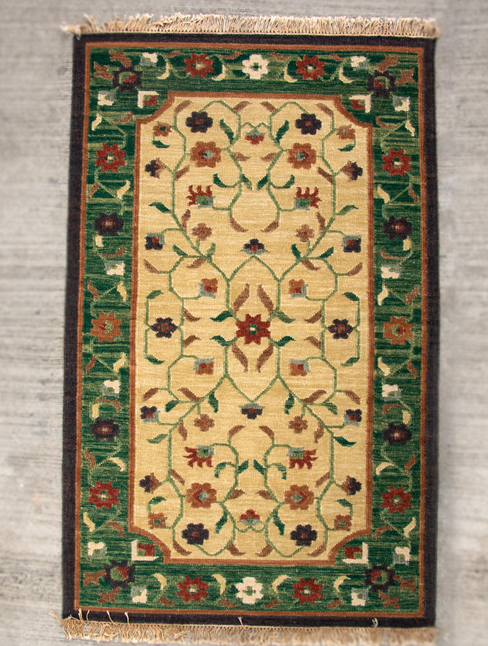Handwoven Kilim Rug (6 x 4 ft) - Persian Floral - The India Craft House