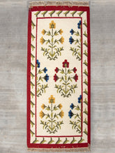 Handwoven Kilim Long Runner Rug (6 x 2 ft) - Floral - The India Craft House