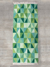 Handwoven Kilim Long Runner Rug (6 x 2 ft) - Geometric - The India Craft House