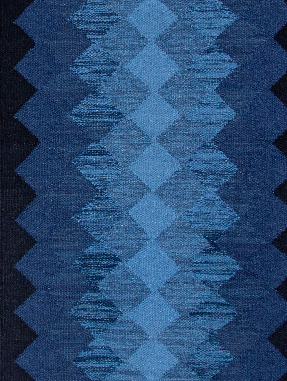 Handwoven Kilim Long Runner Rug (6 x 2 ft) - Zigzags - The India Craft House