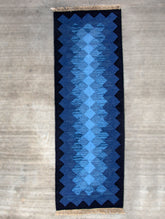Handwoven Kilim Long Runner Rug (6 x 2 ft) - Zigzags - The India Craft House