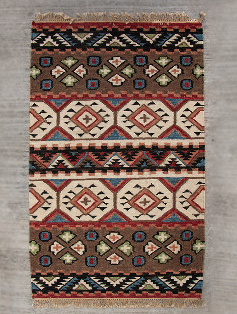 Handwoven Kilim Rug (5 x 3 ft) - The India Craft House