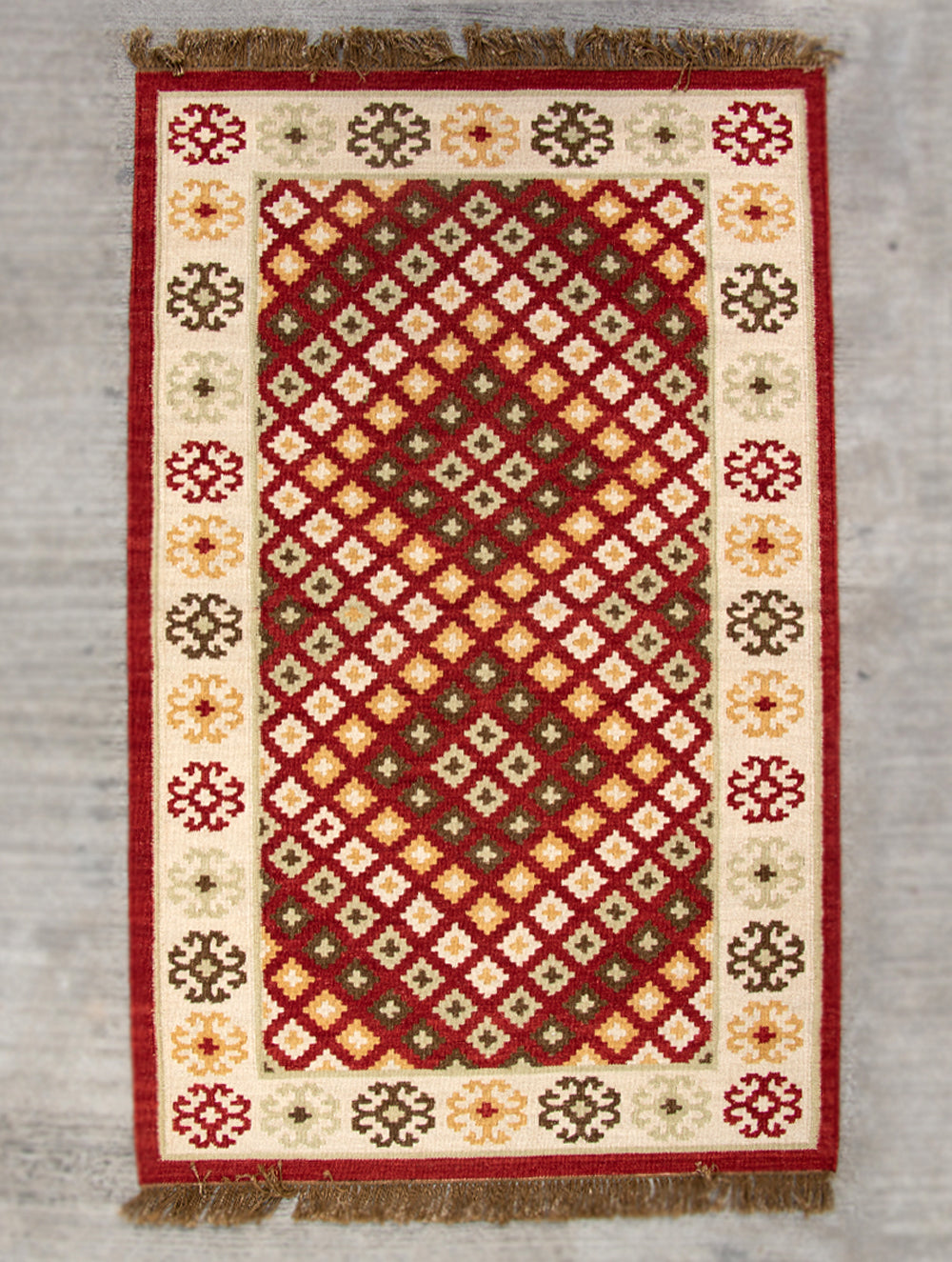 Handwoven Kilim Rug (5 x 3 ft) - The India Craft House