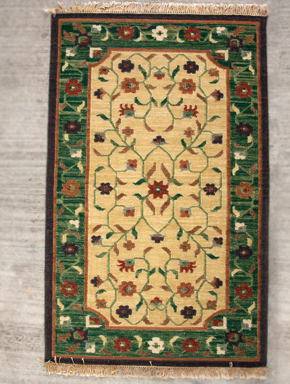 Handwoven Kilim Rug (5 x 3 ft) - Persian Floral - The India Craft House