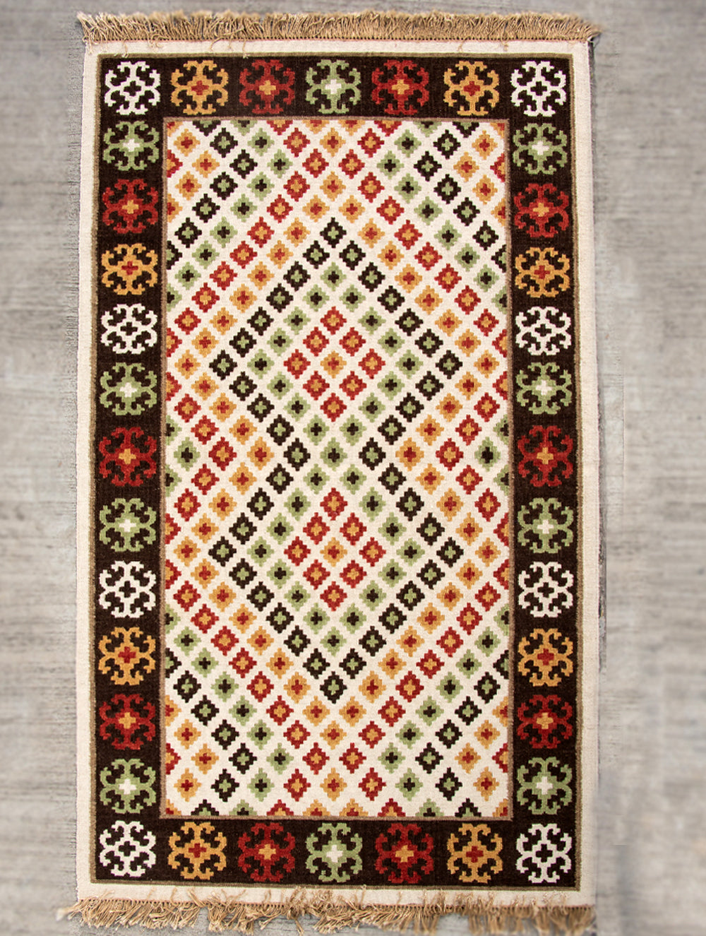 Handwoven Kilim Rug (5 x 3 ft) - The India Craft House