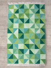 Handwoven Kilim Rug (5 x 3 ft) - Geometric - The India Craft House