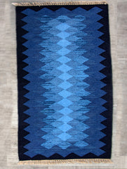 Handwoven Kilim Rug (5 x 3 ft) - Zigzags - The India Craft House
