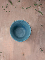 Delhi Blue Art Pottery Curio / Round Plant Holder