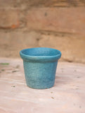 Delhi Blue Art Pottery Curio / Round Plant Holder