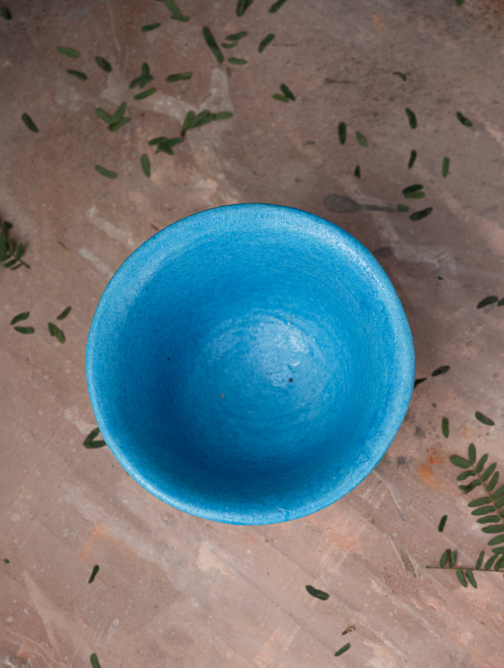 Delhi Blue Art Pottery Curio / Round Utility Bowl