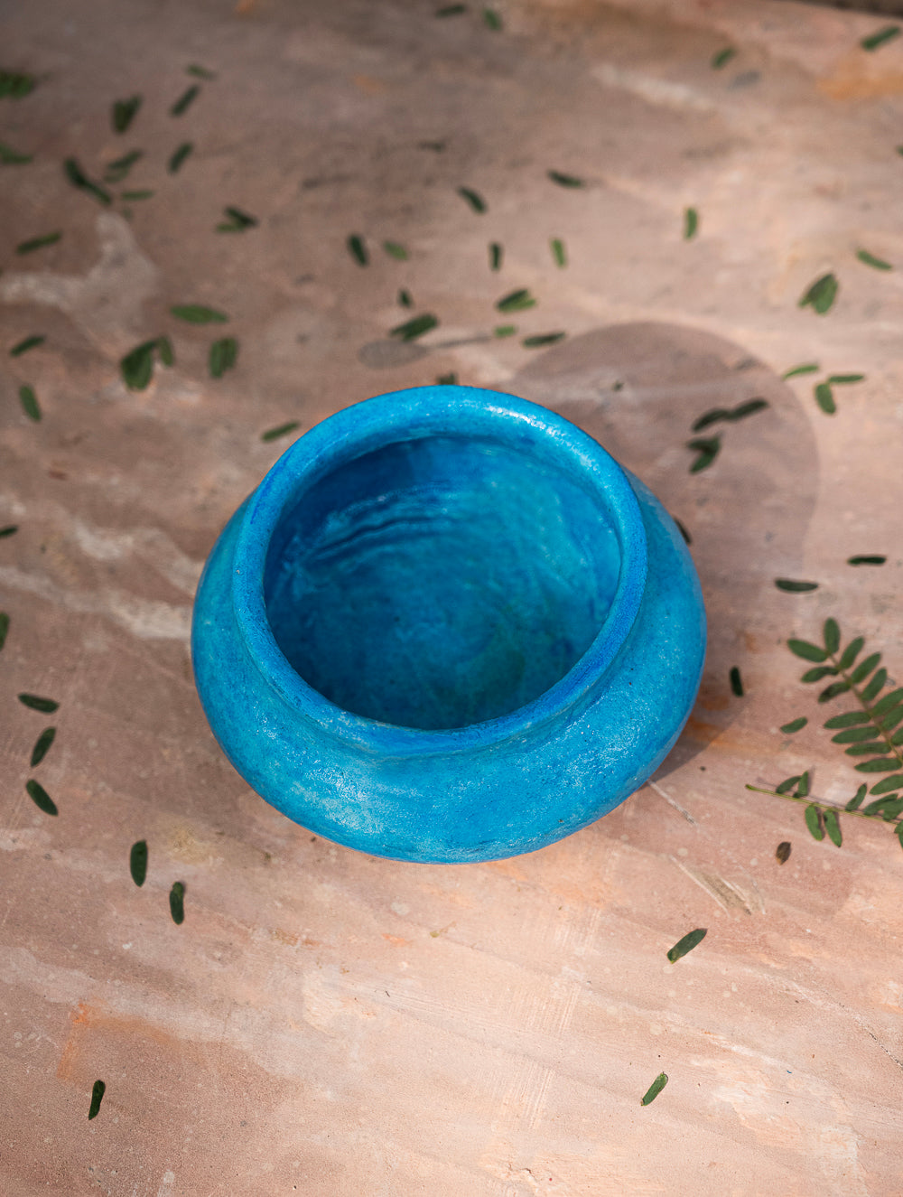 Delhi Blue Art Pottery Curio / Utility Bowl