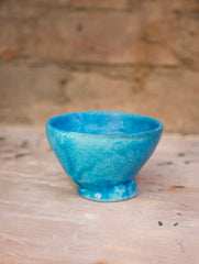 Delhi Blue Art Pottery Curio / Utility Bowl, Plant Holder
