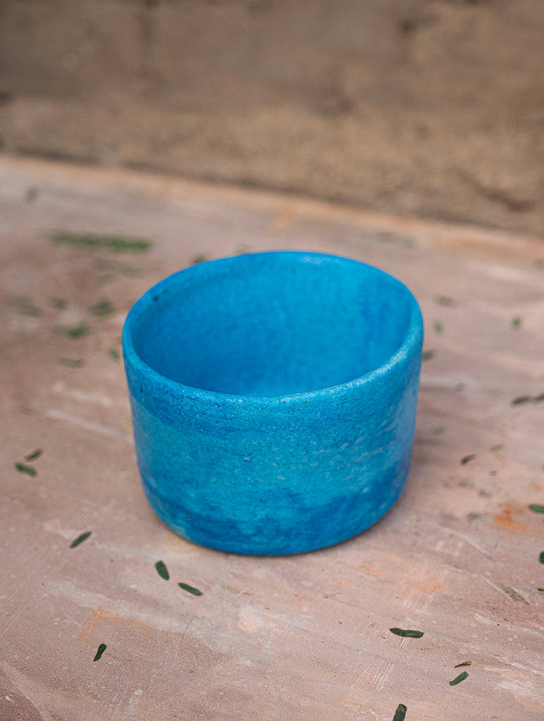 Delhi Blue Art Pottery Curio / Utility Bowl, Planter