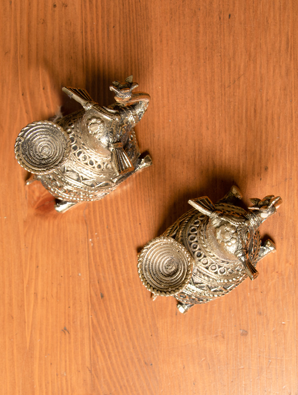 Dhokra Craft Candle Holders - Elephants (Set of 2) - The India Craft House