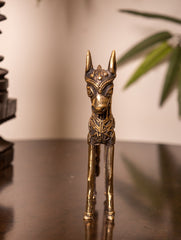 Dhokra Craft Curio - Horse with Intricate Patterns (Small)