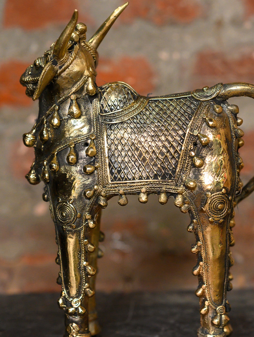 Dhokra Craft Curio - Ornate Cow