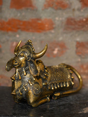 Dhokra Craft Curio - Seated Nandi