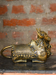 Dhokra Craft Curio - Seated Nandi