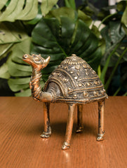 Dhokra Craft Curio (Medium) - Camel - The India Craft House