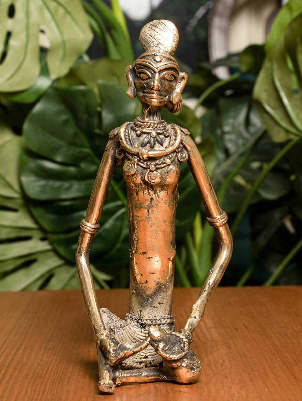 Dhokra Craft Curio (Medium) - Lady - The India Craft House