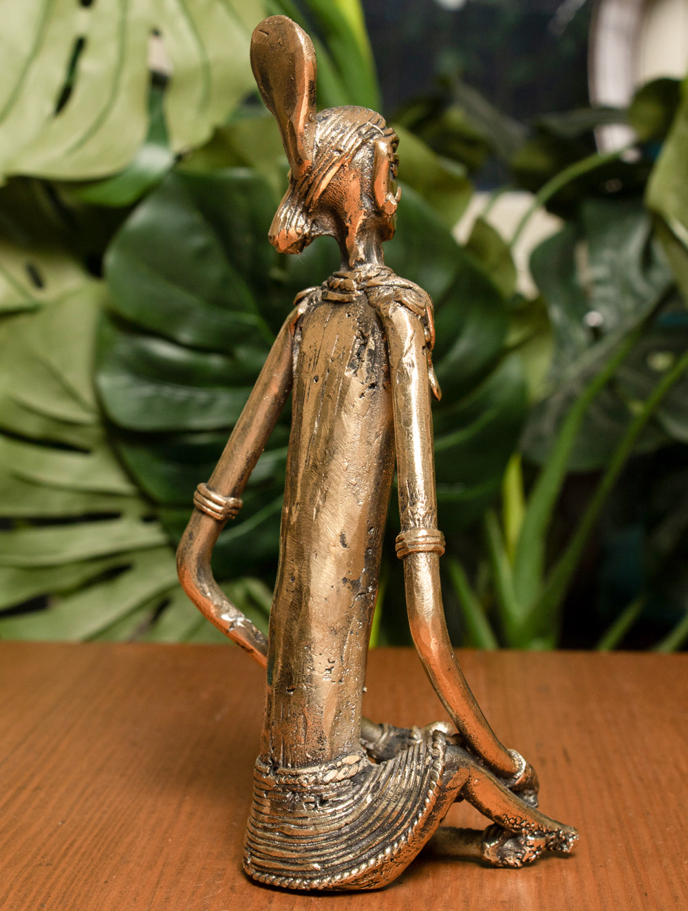 Dhokra Craft Curio (Medium) - Lady - The India Craft House