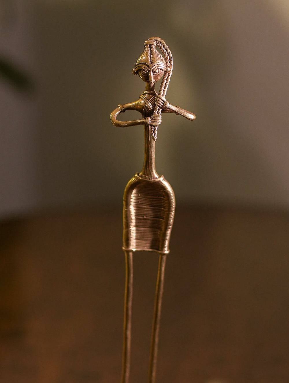 Dhokra Craft Curio - Rural Couple (Set of 2), Tall