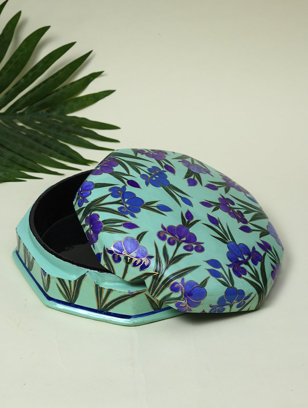Exclusive Kashmiri Art Papier Mache Decorative Box - Floral Charm (Large)