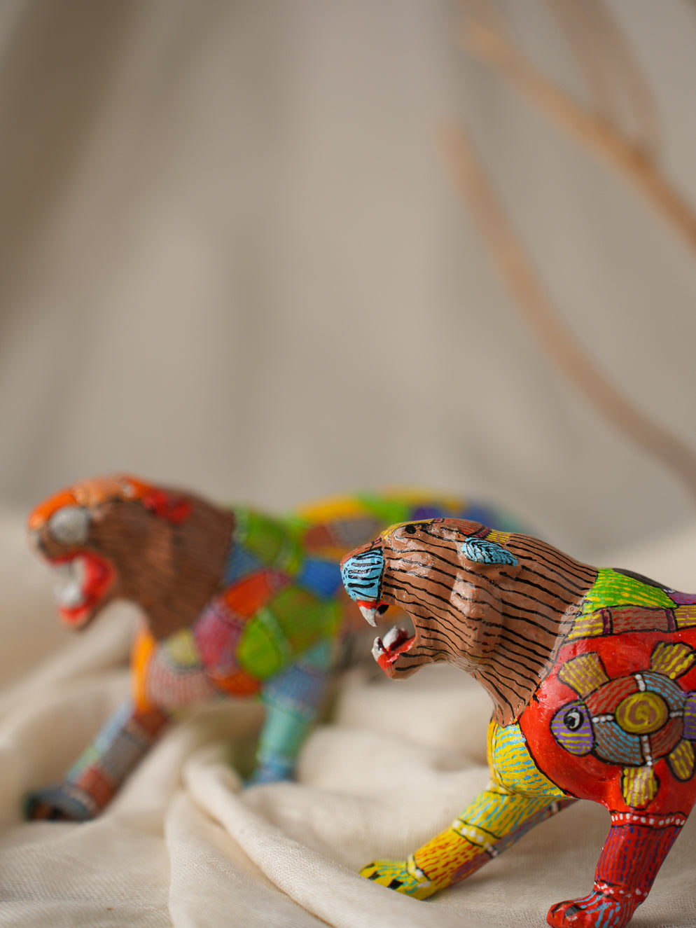 Exclusive Gond Art Tiger Curio - Forest Wanderer
