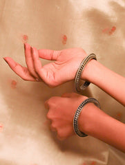 Exclusive Pure Silver Traditional Maharashtrian Kangans - Koyari Tode