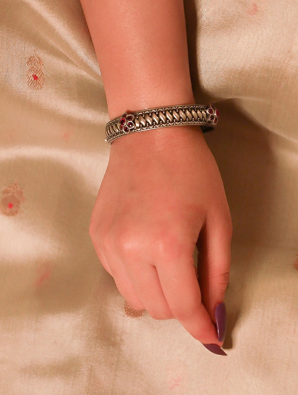 Exclusive Pure Silver Traditional Maharashtrian Kangans