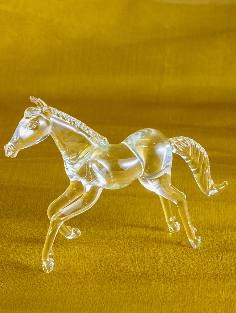 Fine Crystal Glass Curio - Horse