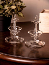 Fine Crystal Glass Diyas - Samay Diya (Set of 2)