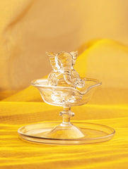 Fine Crystal Glass Ganesha Diya