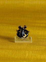 Fine Crystal Glass Ganesha (Small) - Black