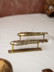 Hand Crafted Ornate Dhokra Craft Door Handles - Fish, (Set of 2)