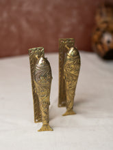 Hand Crafted Ornate Dhokra Craft Door Handles - Fish, (Set of 2)