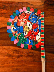 Hand Painted Fan - Musicians (Set of 2)