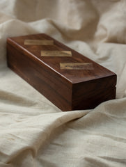 Handcrafted Wooden Dominoes Game With Box