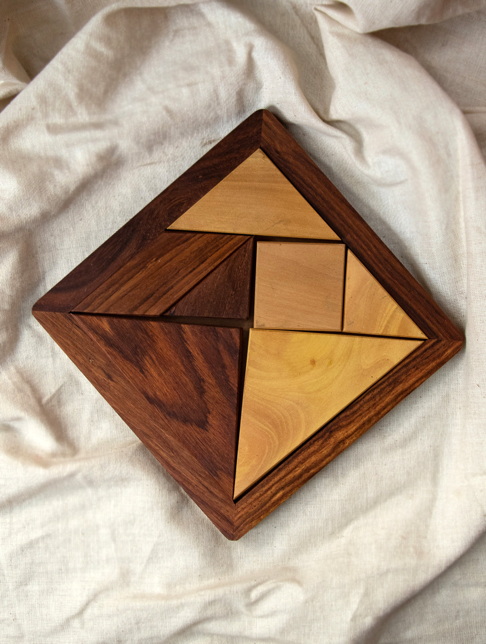 Handcrafted Wooden Tangram Puzzle