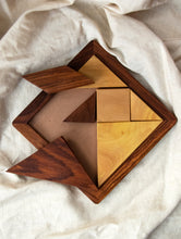 Load image into Gallery viewer, Handcrafted Wooden Tangram Puzzle