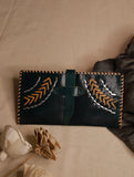 Handcrafted Jawaja Leather Wallet - Emerald Green