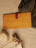 Handcrafted Jawaja Leather Wallet - Tan & Yellow