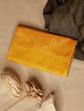 Handcrafted Jawaja Leather Wallet - Warm Yellow
