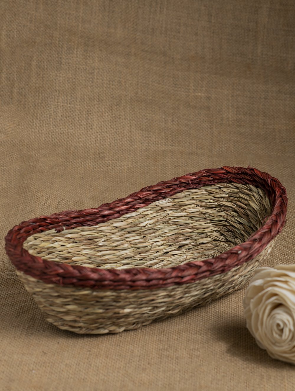 Handcrafted Sabai Grass Multi-Utility Basket - Beige
